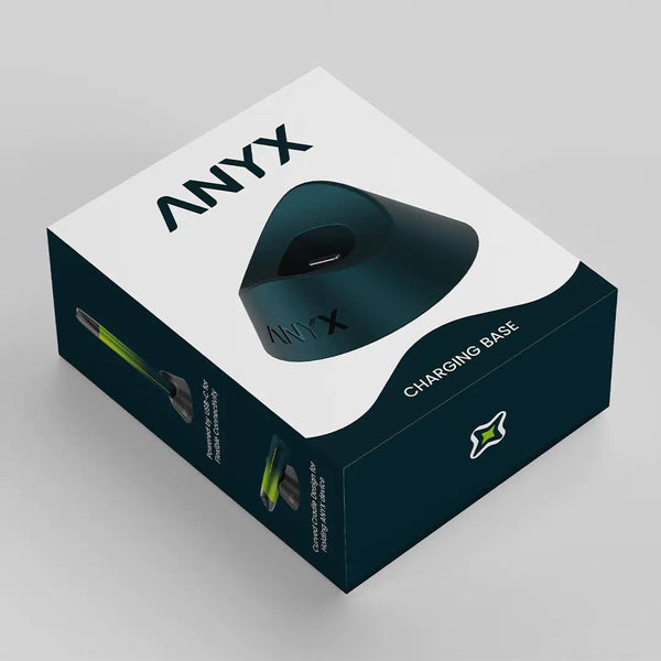 The ANYX Charging Base features a sleek and smooth curved design that is optimized for use with ANYX Pro and ANYX Go. Its curved cradle design allows for secure and stable holding of ANYX devices. Power up your device quickly and easily with a stable base for reliable charging.