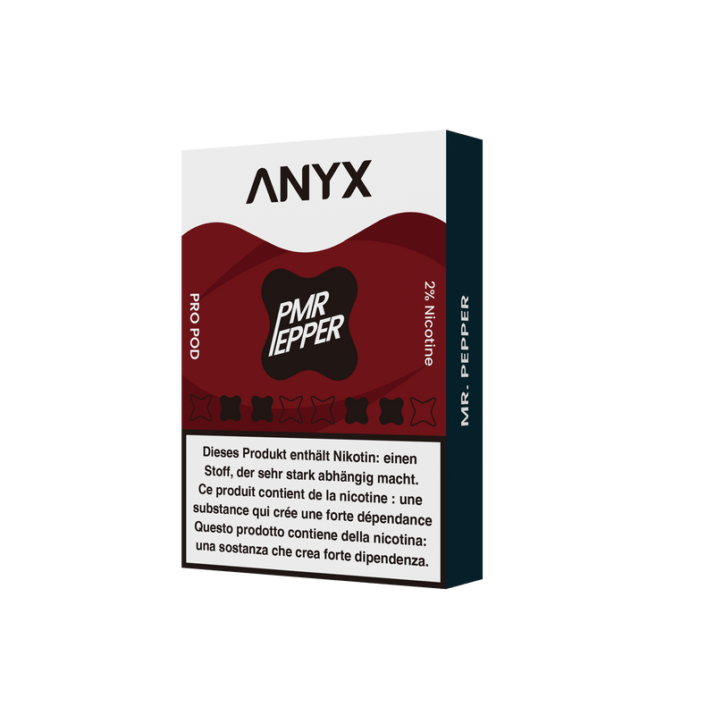 The ANYX Pro Pod – Mr. Pepper delivers a unique flavour experience with its cola-like beverage notes and a hint of coolness. Enjoy a sweet fizzy taste in each puff with underlying notes of mixed fruits for an unforgettable vape. Refresh your senses with this tantalising flavour.  Each pack contains three pods, all equipped with Sensit Coil Technology for an unmatched flavour experience. 